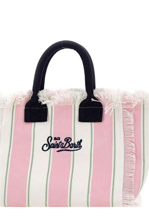 Pink and white cotton canvas bag SAINT BARTH KIDS | COL000102598L